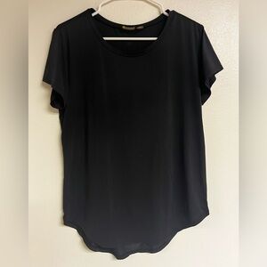 Zella Black Short Sleeve Workout Shirt (Medium)